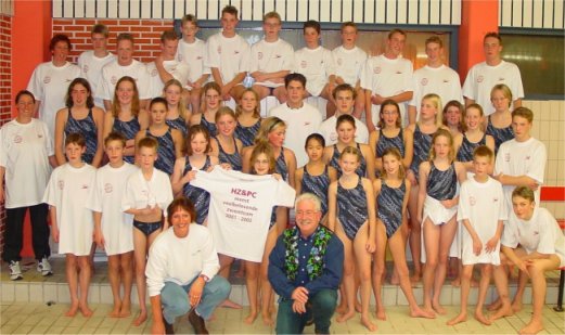 HZ&PC Heerenveen, met uiterst links op de achterste rij coach Ellis van der Meulen.